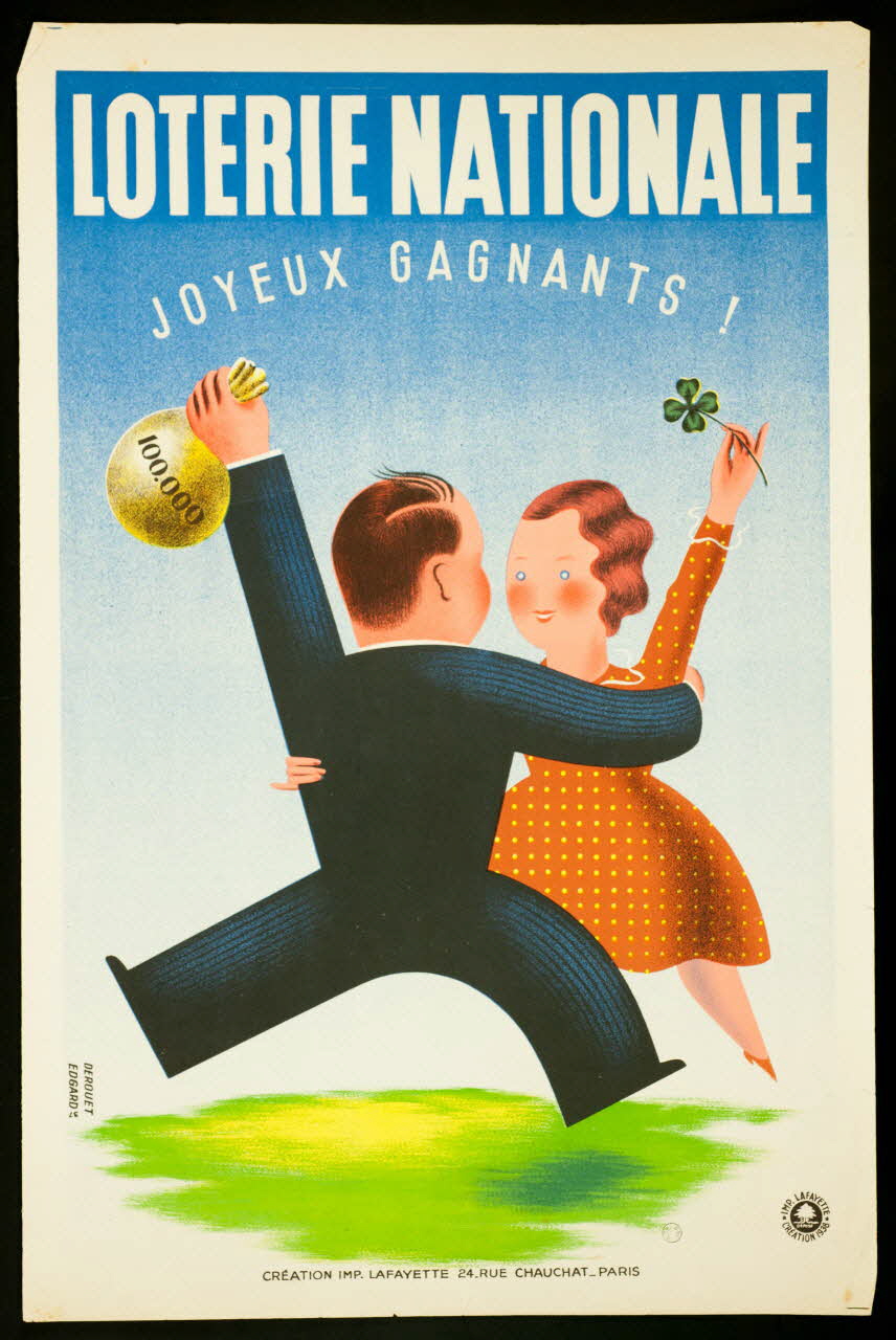 estampe LOTERIE NATIONALE  JOYEUX GAGNANTS ! 1970.83.298 Photo