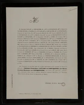 Yvert Et Tellier estampe Avis de décès Picardie, France 1869 1970.83.30 Photo