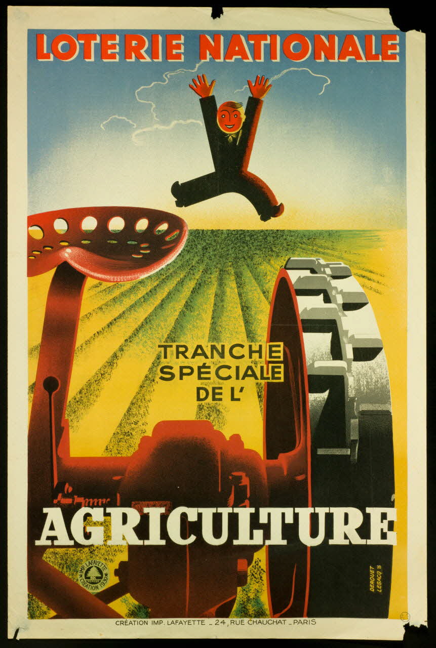 estampe LOTERIE NATIONALE  TRANCHE  SPECIALE  DE L'  AGRICULTURE 1970.83.314 Photo