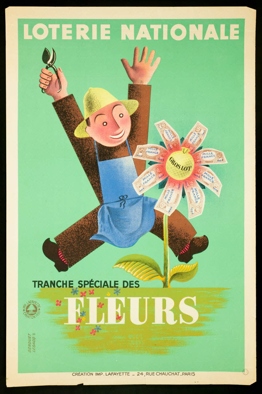 estampe LOTERIE NATIONALE  TRANCHE SPECIALE DES  FLEURS 1970.83.316 Photo