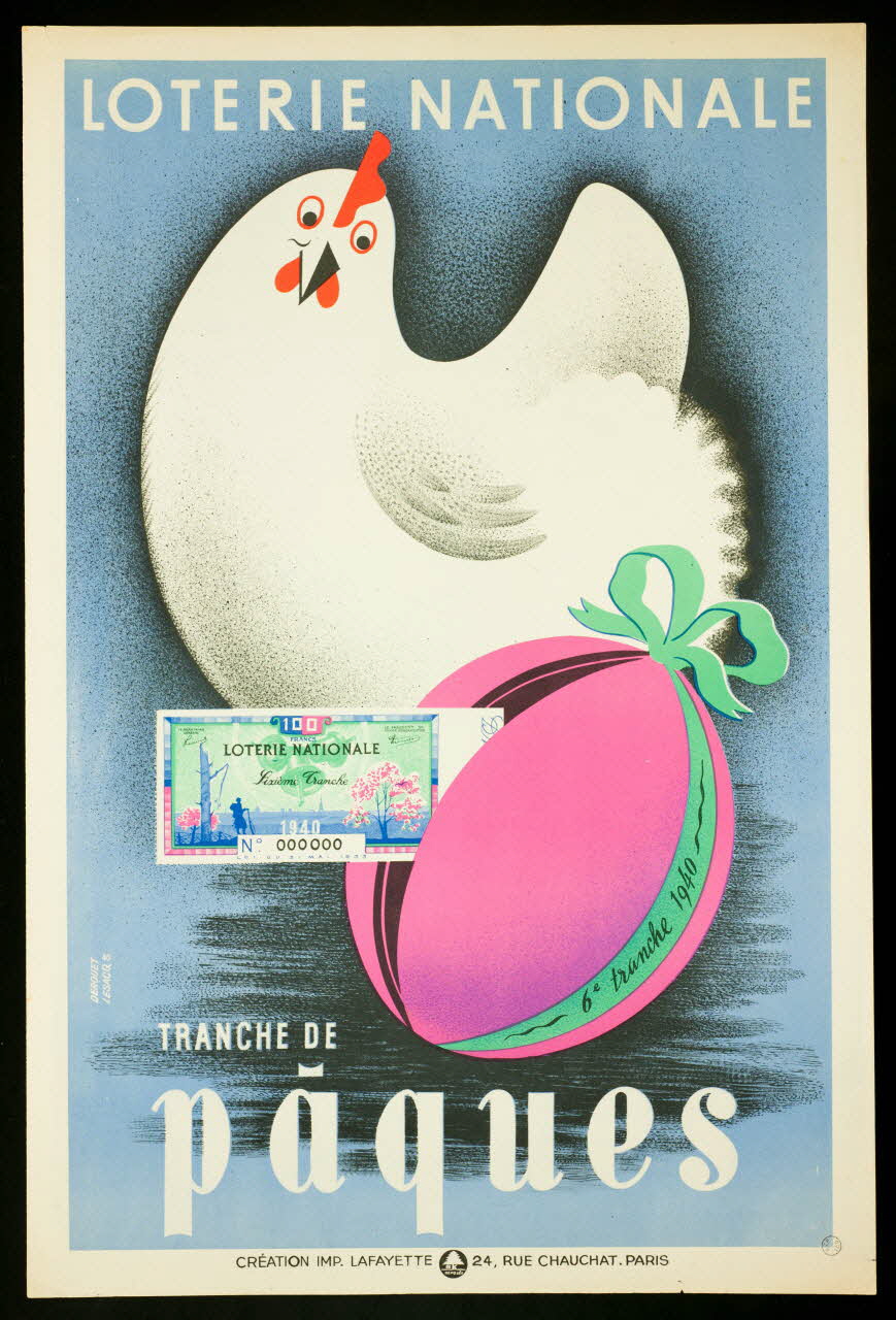 estampe LOTERIE NATIONALE  TRANCHE DE  pâques 1970.83.317 Photo