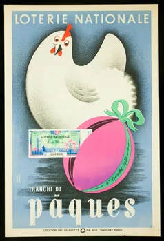 estampe LOTERIE NATIONALE  TRANCHE DE  pâques 1970.83.317 Photo