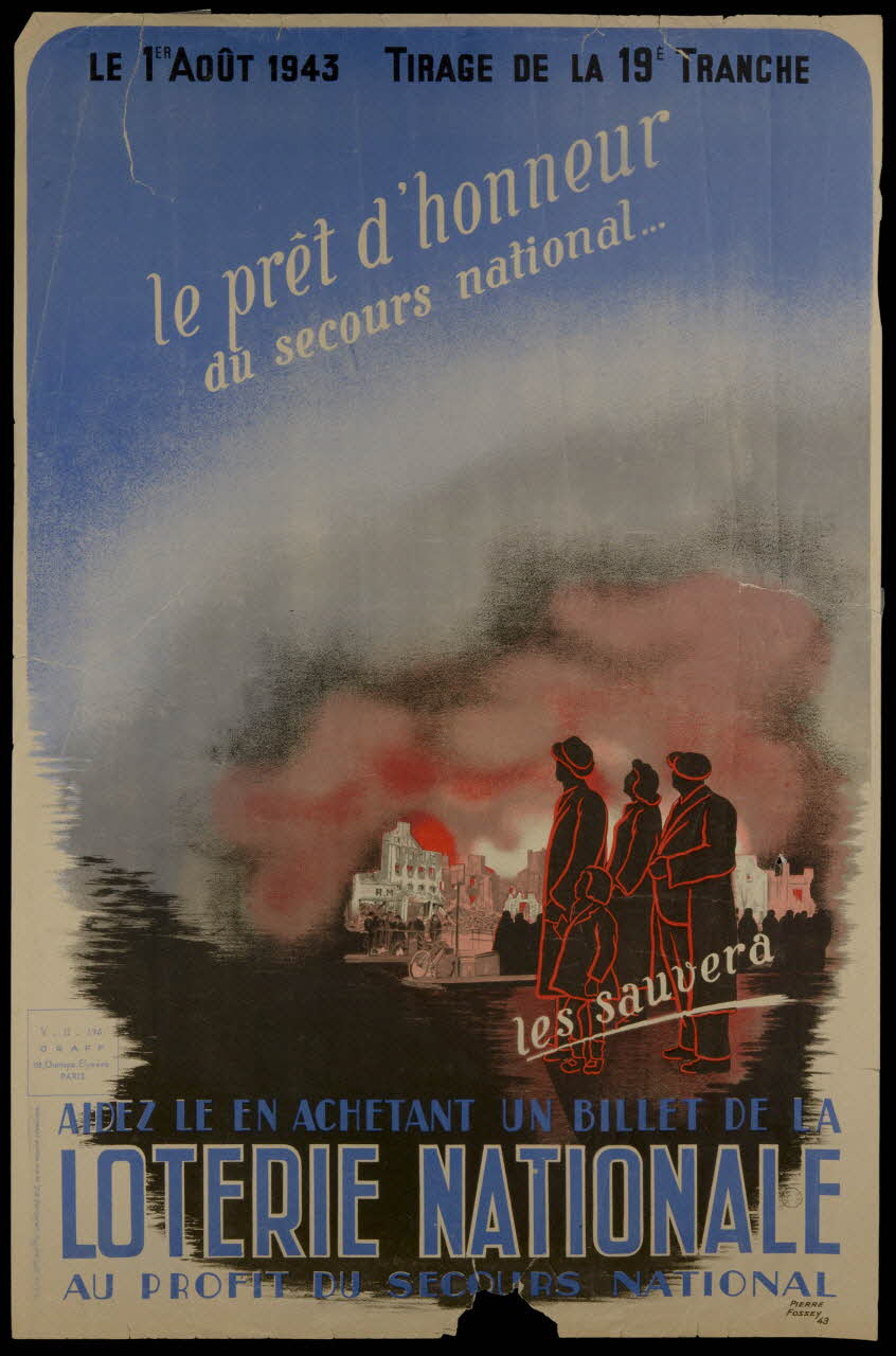 estampe LOTERIE NATIONALE  AU PROFIT DU SECOURS NATIONAL 1970.83.330 Photo