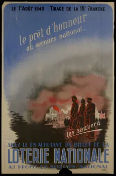 estampe LOTERIE NATIONALE  AU PROFIT DU SECOURS NATIONAL 1970.83.330  Photo