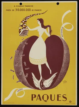 Galy Ray ; Cart. et imp. de l'isle de France ; création votre chance affiche PAQUES Puteaux 1949 1970.83.371 Photo