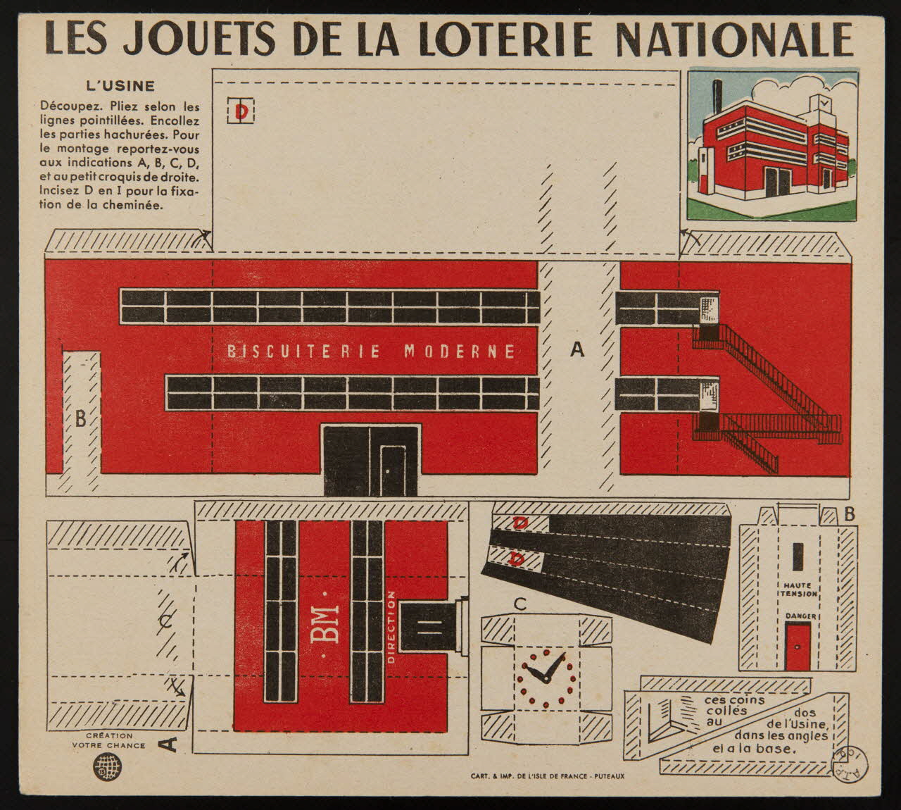 estampe LES JOUETS DE LA LOTERIE NATIONALE  L'USINE 1970.83.385 Photo