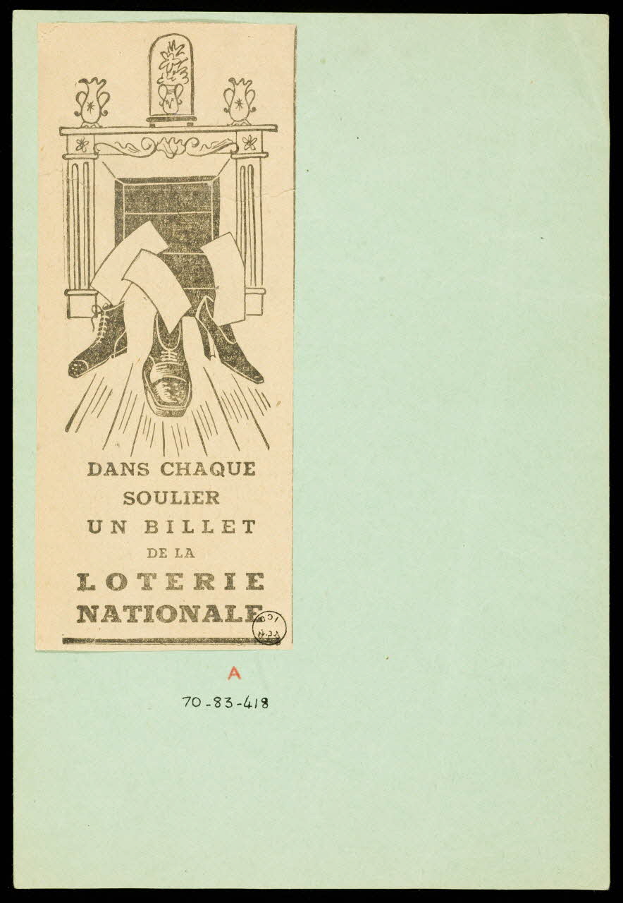 estampe DANS CHAQUE  SOULIER  UN BILLET  DE LA  LOTERIE  NATIONALE 1970.83.418 Photo