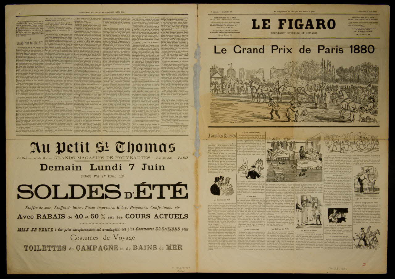 E. Barret Et Cie ; Yves ; Crafty estampe LE FIGARO  Le Grand Prix de Paris 1880 1880 1970.83.43 Photo