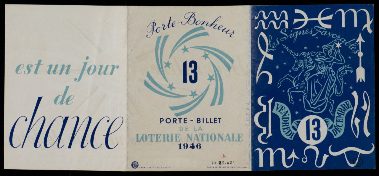 estampe Les Signes Favorables  VENDREDI 13 DECEMBRE 1970.83.431 Photo