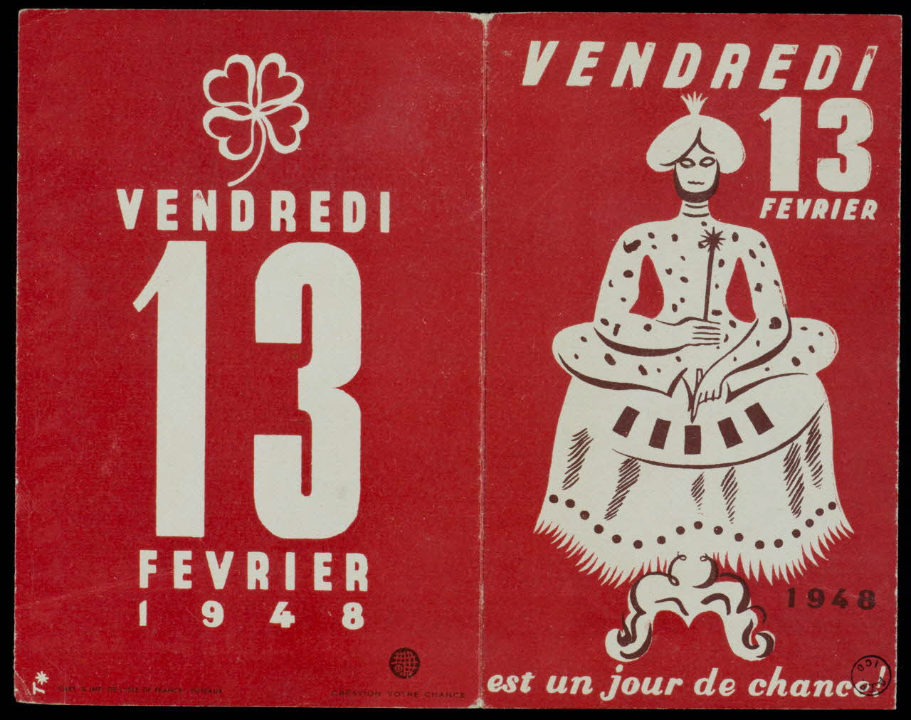 estampe Le  VENDREDI  13  FEVRIER  1948 1970.83.437 Photo