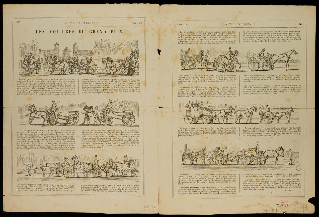 Crafty estampe LES VOITURES DU GRAND PRIX 1879 1970.83.44 Photo