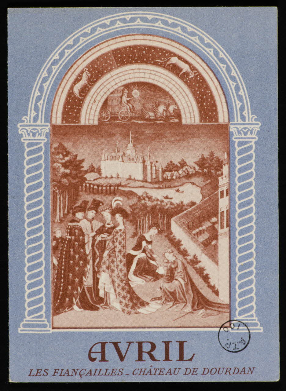 estampe AVRIL  LES FIANCAILLES - CHÂTEAU DE DOURDAN 1970.83.451 Photo