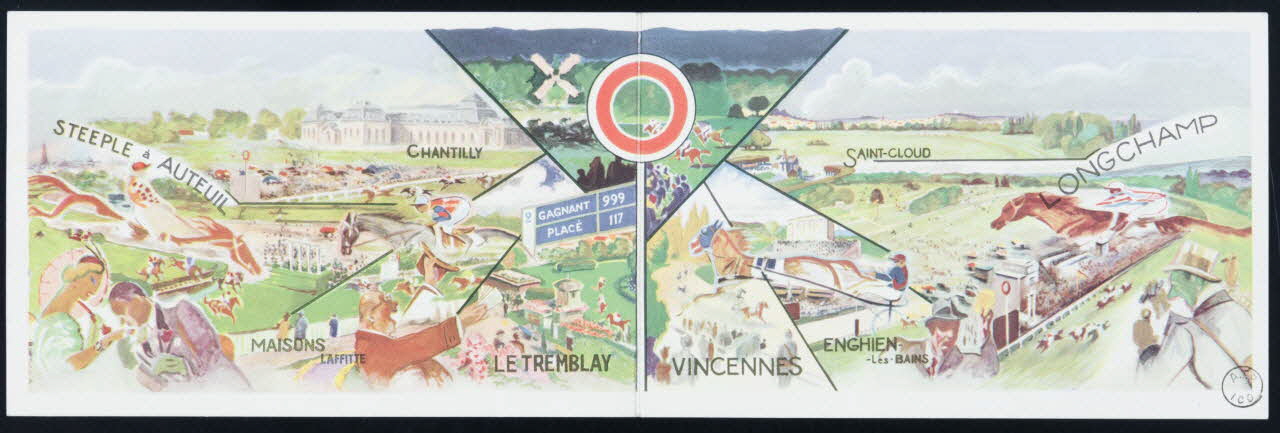 estampe HIPPODROME DE DEAUVILLE - Saison 1939 (Courses à 2 h. 15) 1939 1970.83.47 Photo