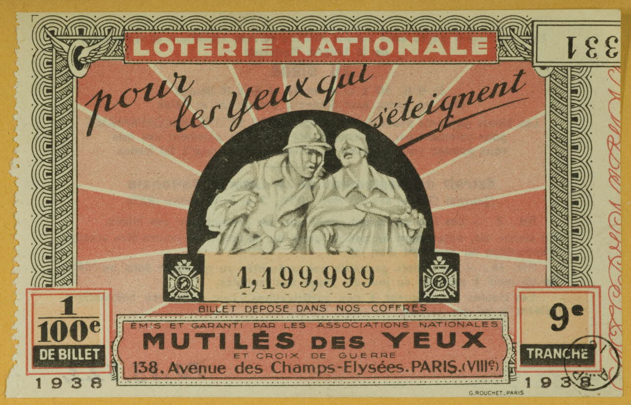 estampe LOTERIE NATIONALE  pour les yeux qui  s'éteignent 1970.83.522 Photo