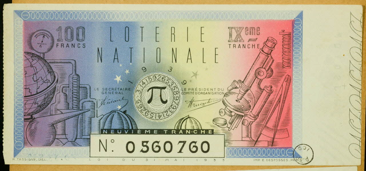 estampe LOTERIE  NATIONALE 1970.83.532 Photo