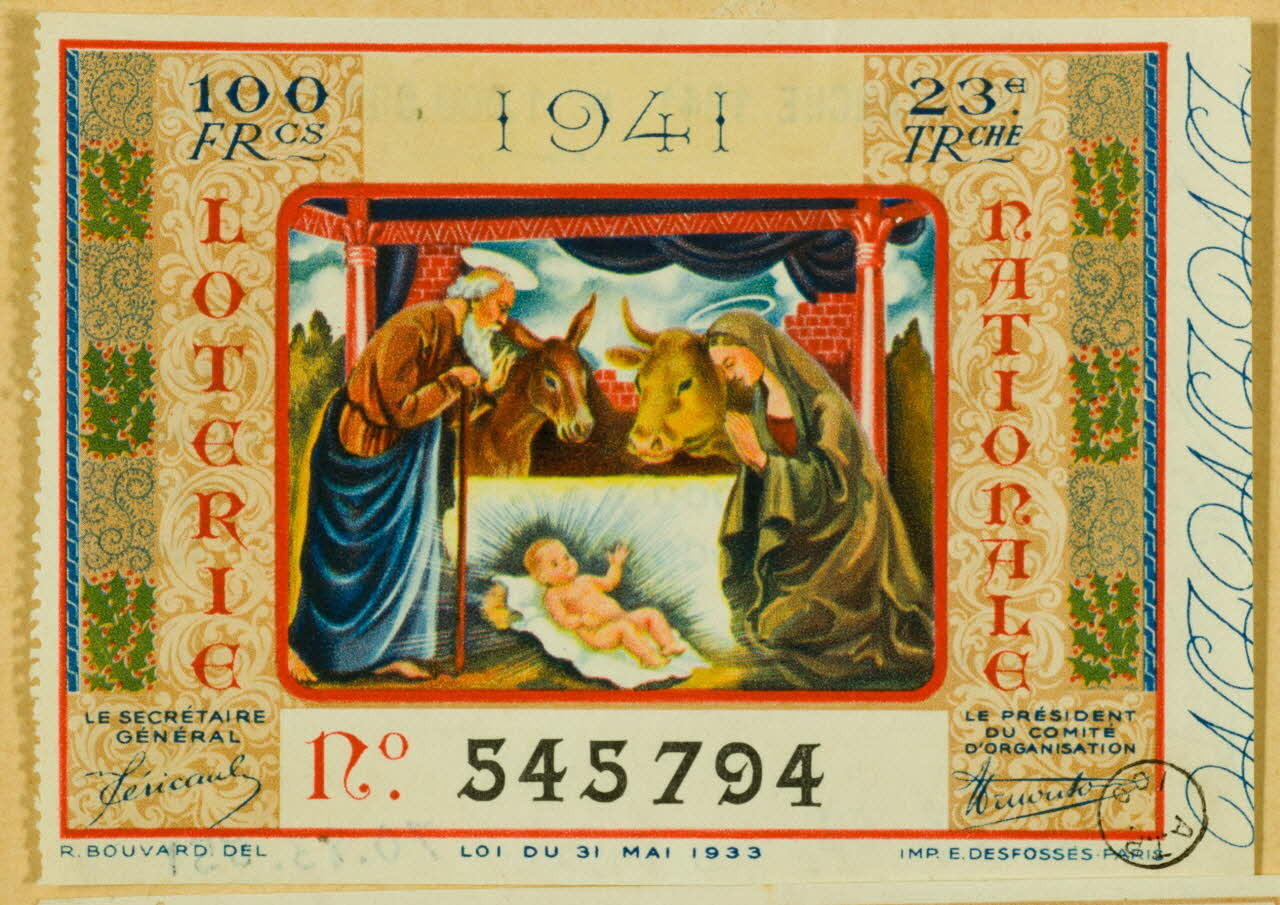 estampe LOTERIE  NATIONALE 1970.83.551 Photo