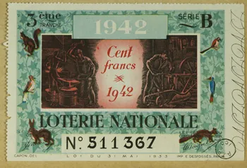 estampe 1942  Cent  francs  1942  LOTERIE NATIONALE 1970.83.558 Photo