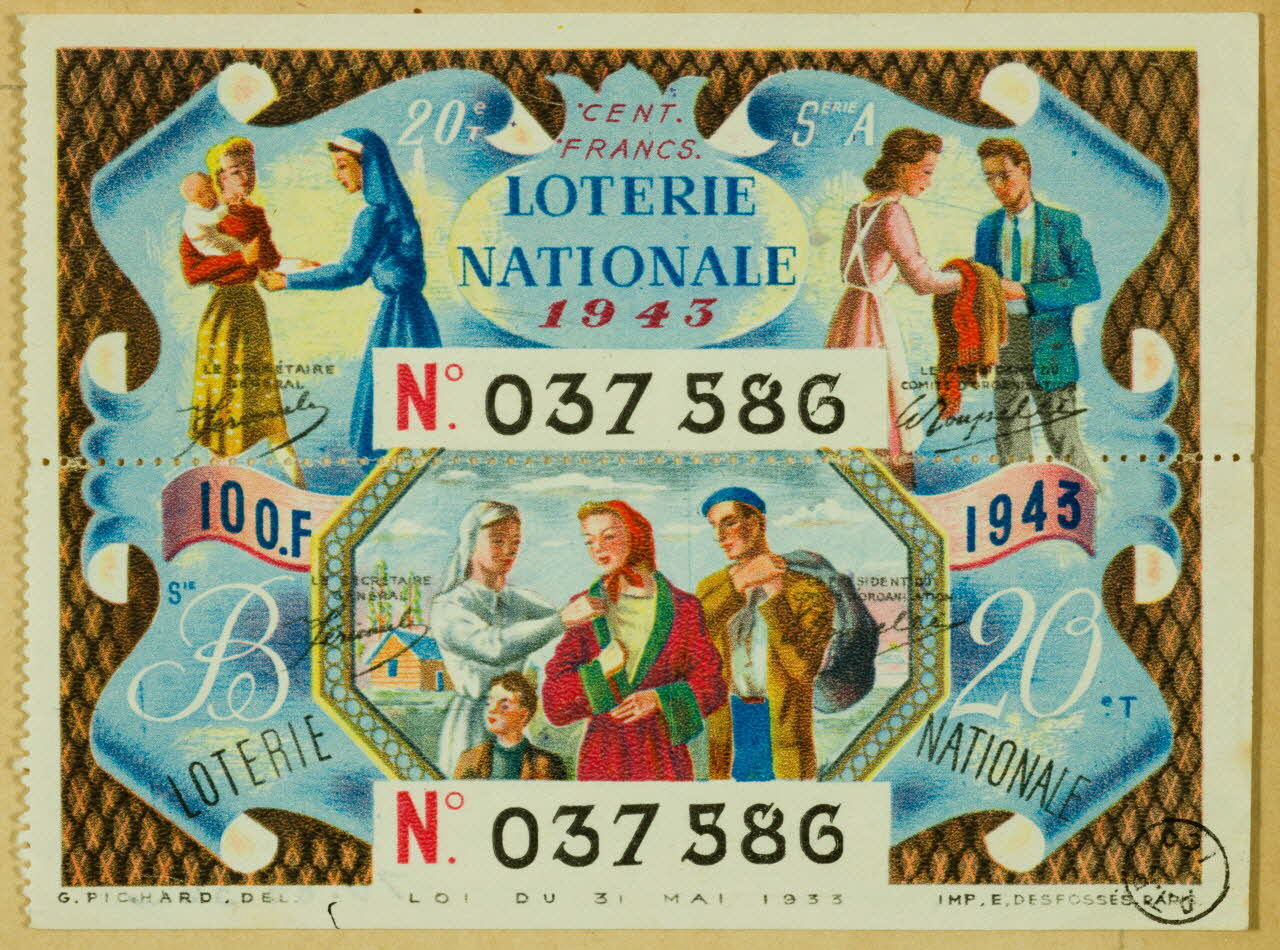 estampe LOTERIE  NATIONALE 1970.83.562 Photo