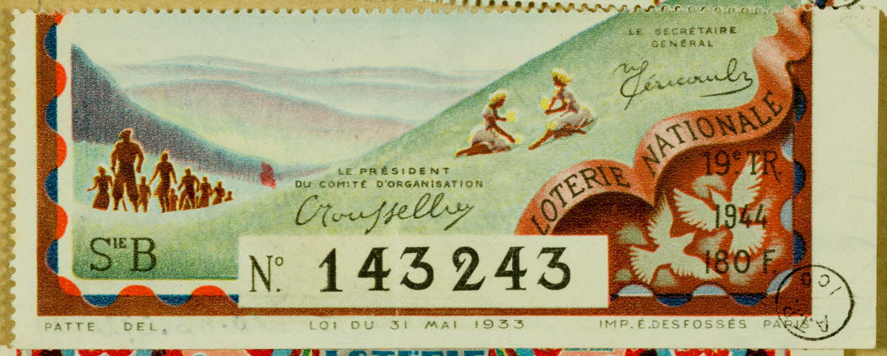 estampe LOTERIE  NATIONALE 1970.83.572 Photo