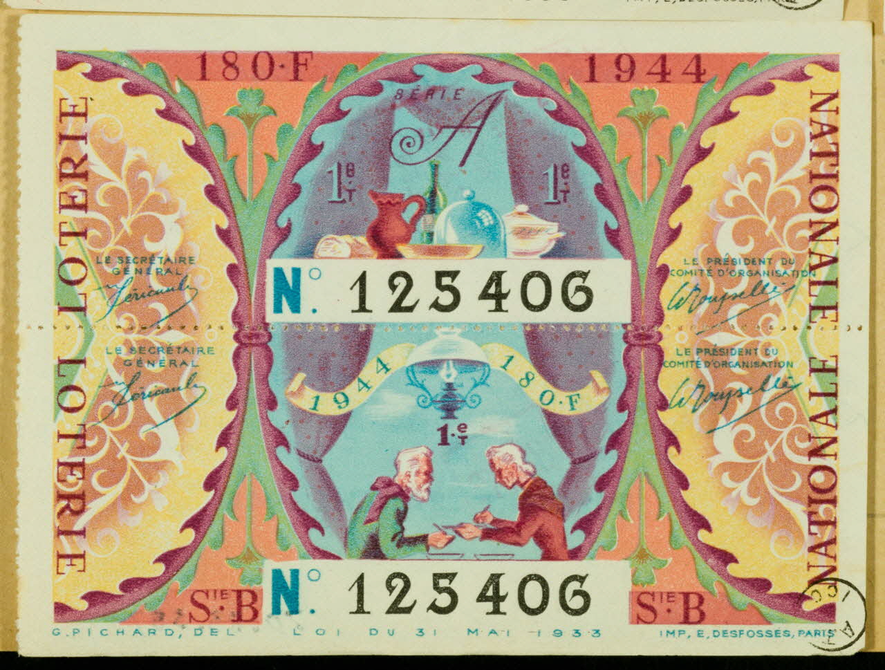 estampe LOTERIE  NATIONALE 1970.83.587 Photo