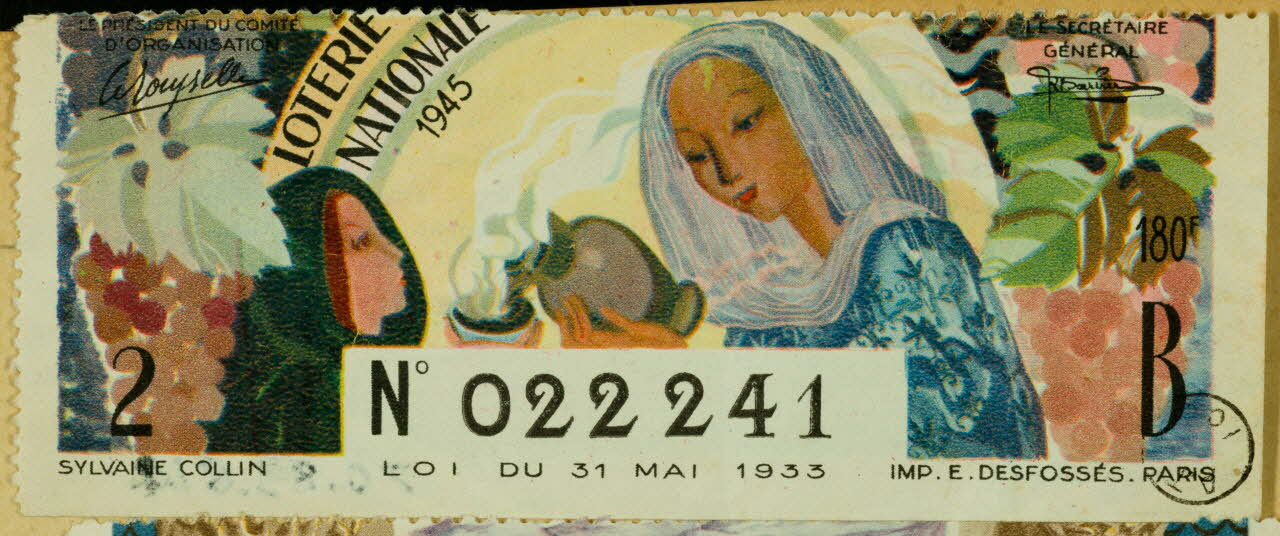 estampe LOTERIE  NATIONALE 1970.83.614 Photo