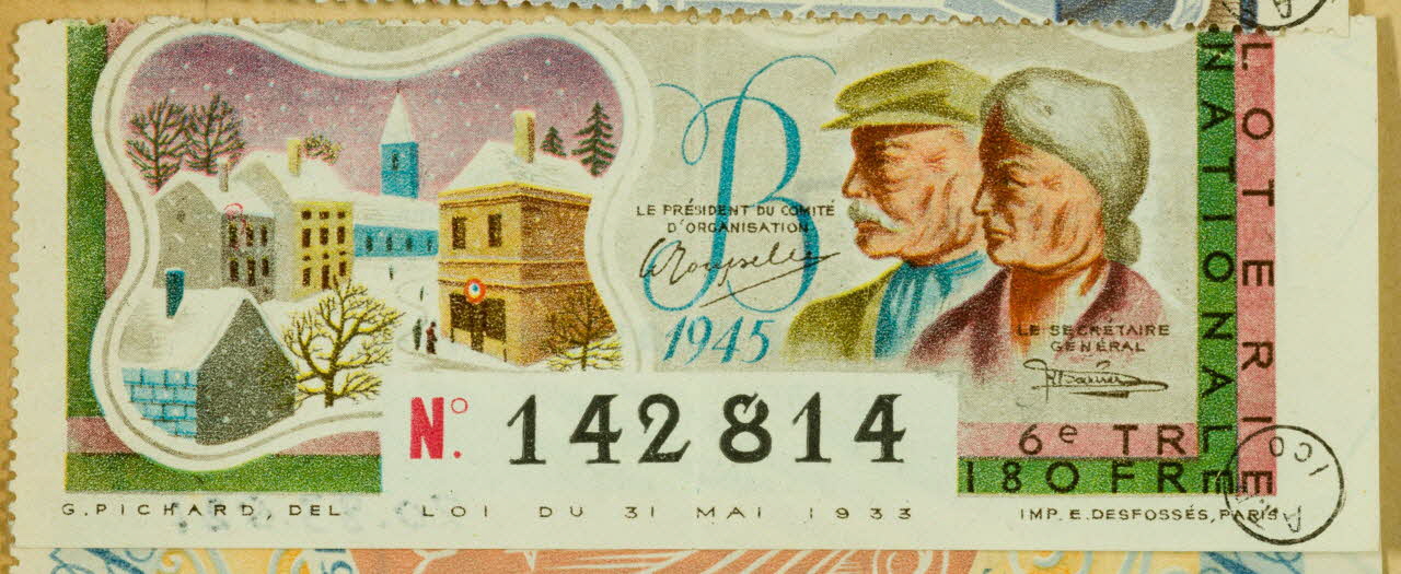 estampe LOTERIE  NATIONALE 1970.83.621 Photo