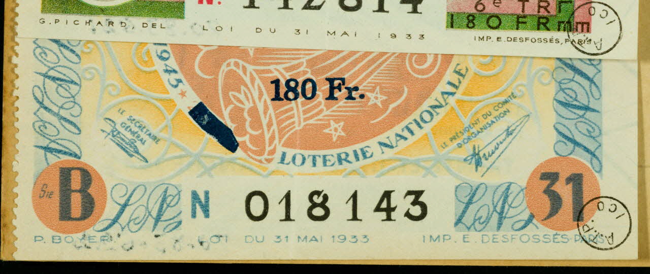estampe LOTERIE NATIONALE 1970.83.622 Photo