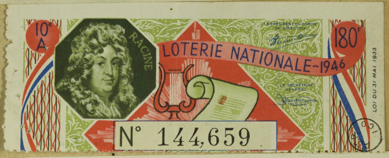 estampe LOTERIE NATIONALE-1946 1970.83.656 Photo