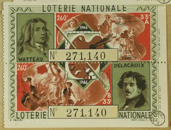 estampe LOTERIE NATIONALE  1946 1970.83.698 Photo