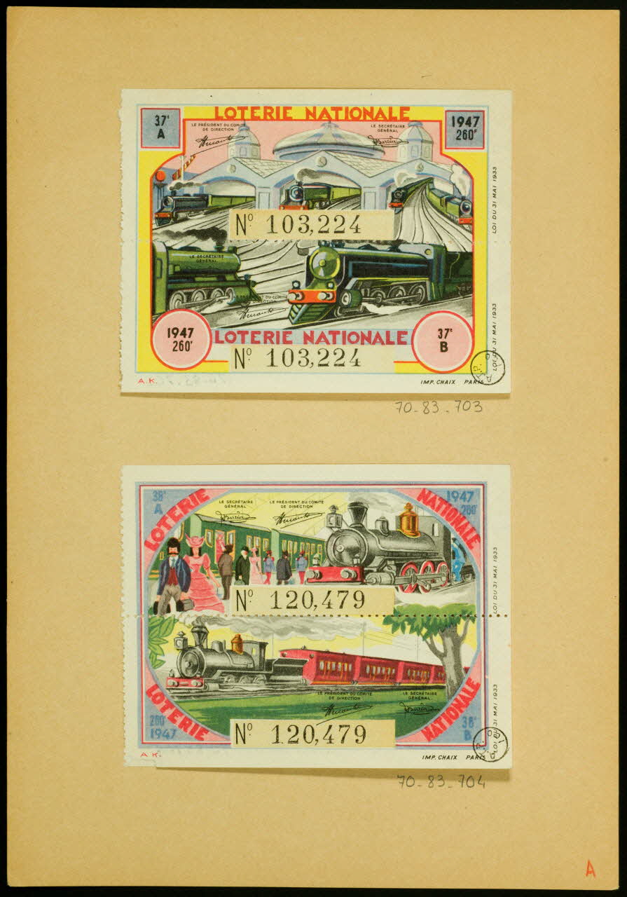 estampe LOTERIE NATIONALE 1970.83.703 Photo