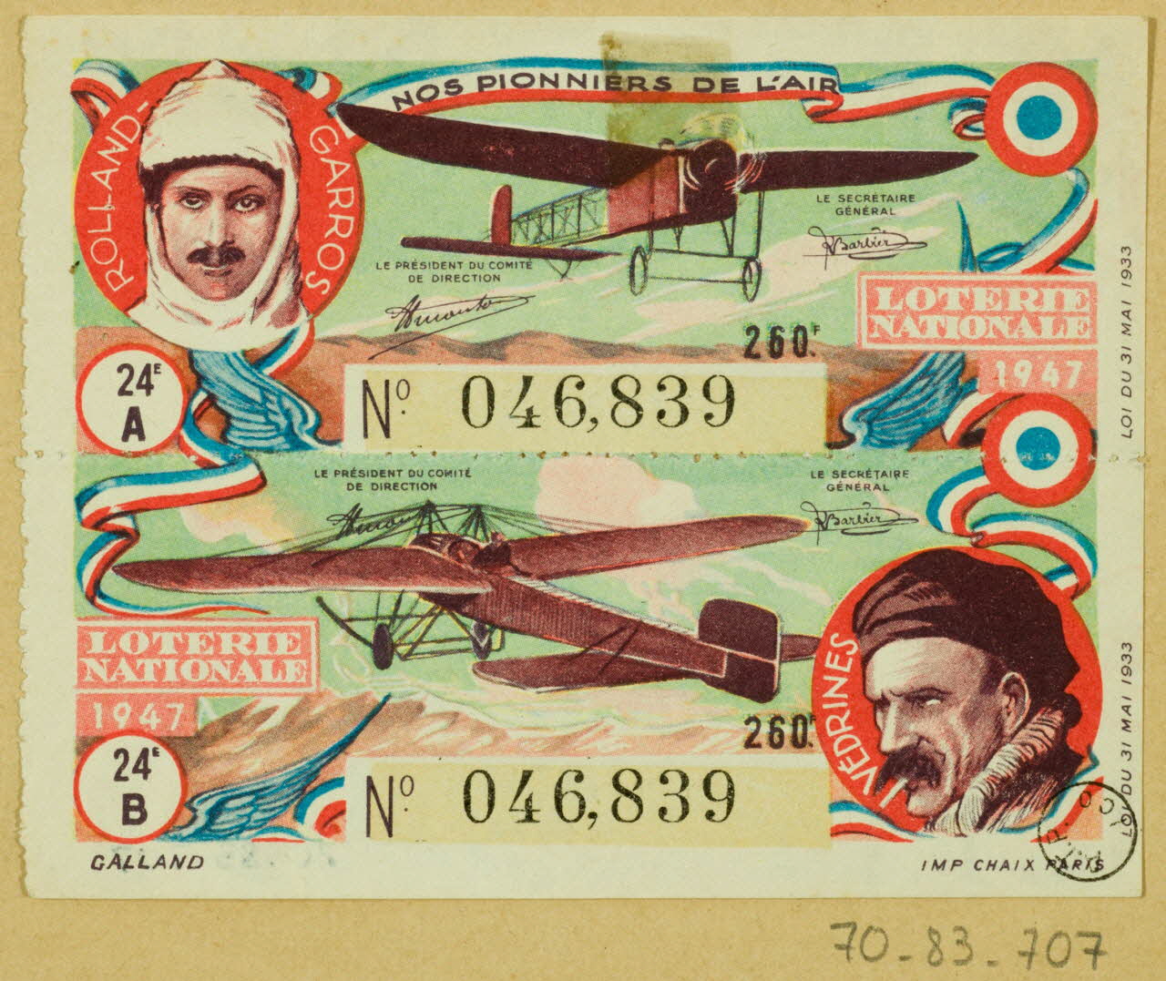 estampe LOTERIE NATIONALE 1970.83.707 Photo