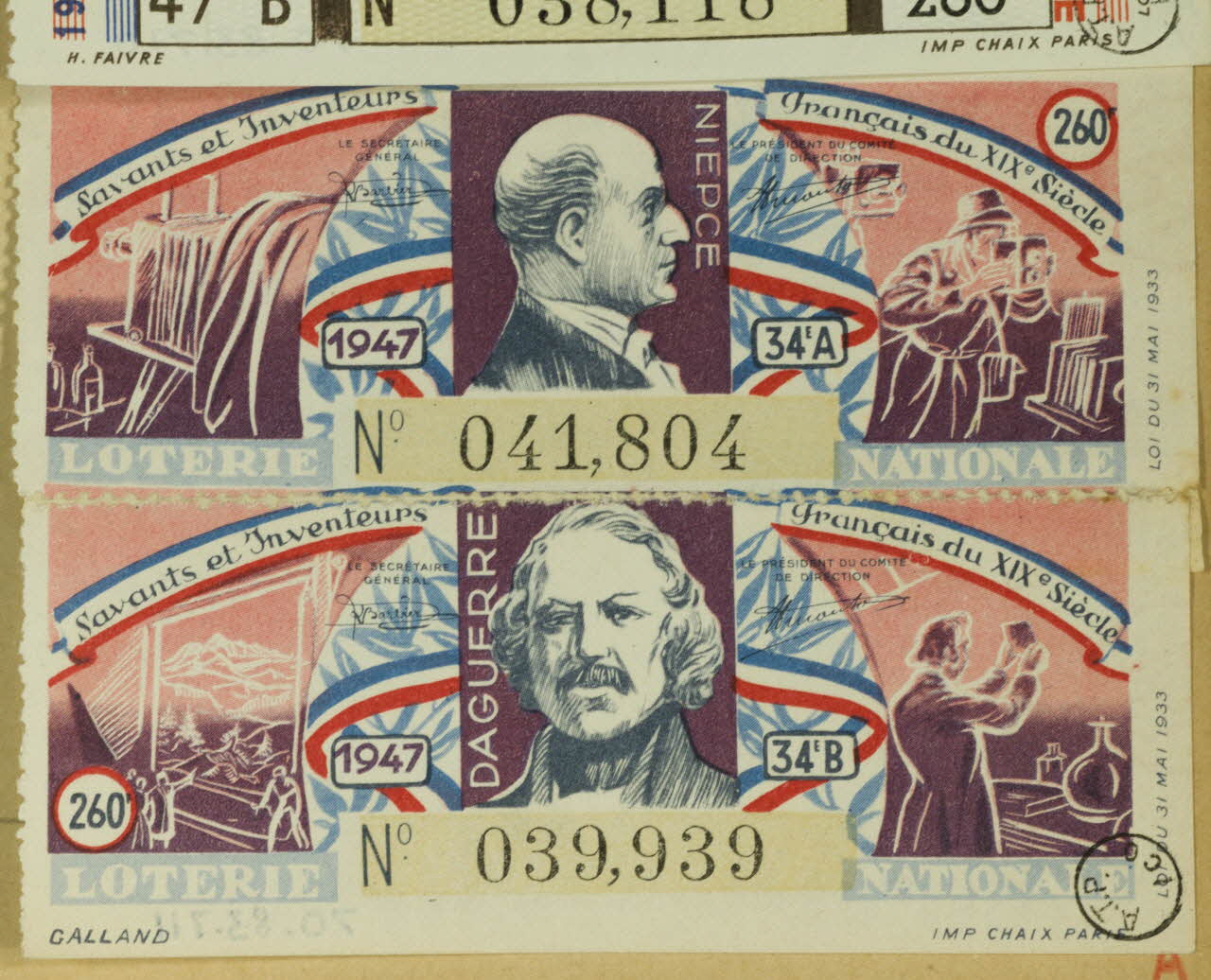estampe Savants et Inventeurs Français du XIXe Siècle  LOTERIE NATIONALE 1970.83.711 Photo