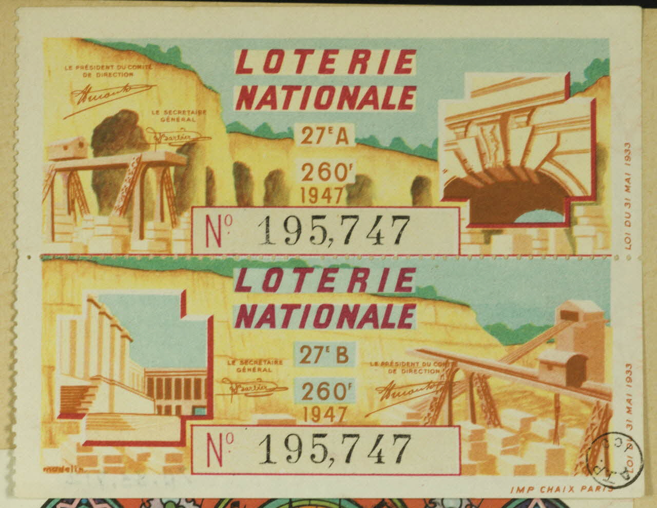 estampe LOTERIE NATIONALE 1970.83.712 Photo