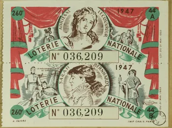 estampe 1947  LOTERIE NATIONALE 1970.83.723 Photo