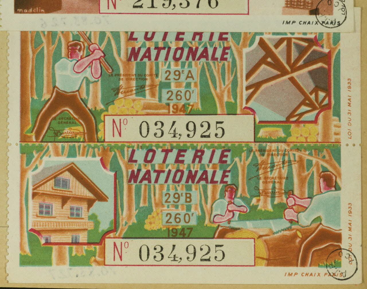 estampe LOTERIE NATIONALE 1970.83.727 Photo