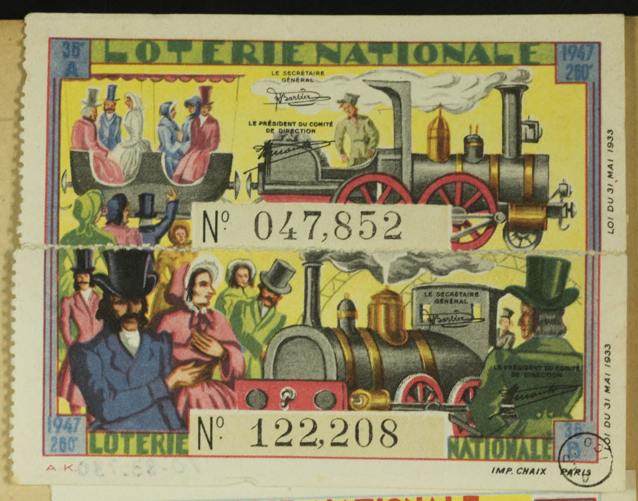 estampe LOTERIE NATIONALE 1970.83.730 Photo