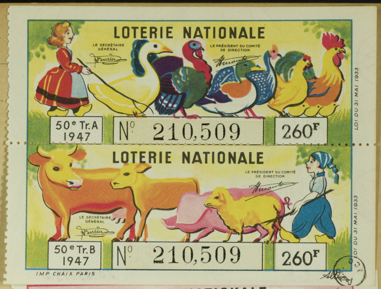 estampe LOTERIE NATIONALE 1970.83.734 Photo