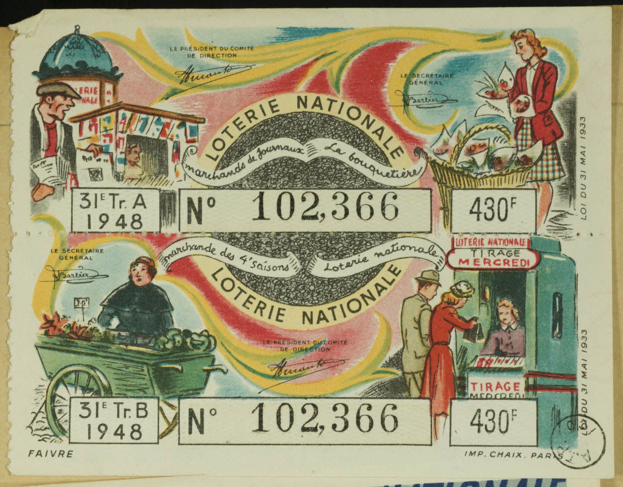 estampe LOTERIE NATIONALE 1970.83.742 Photo