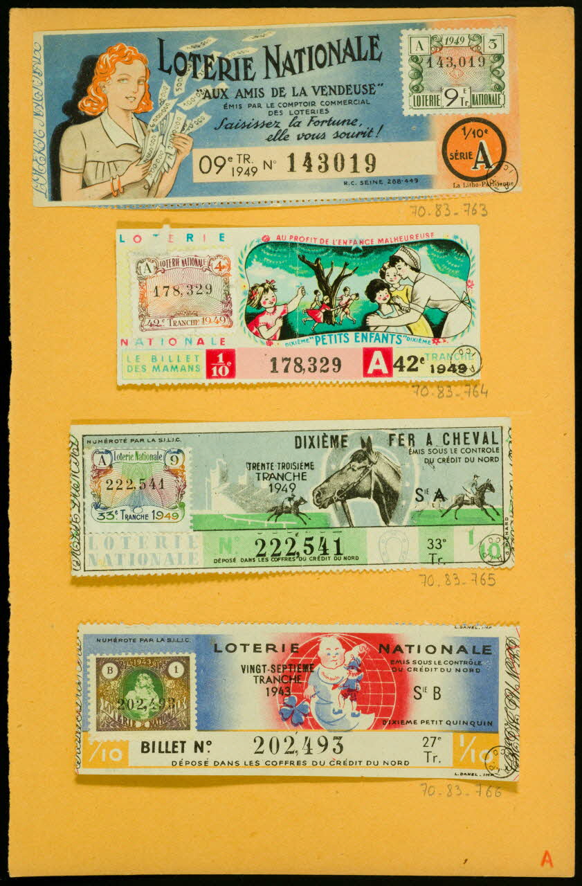 estampe LOTERIE  NATIONALE 1970.83.764 Photo