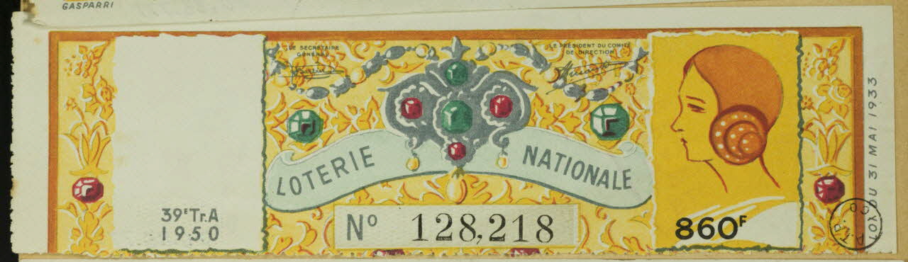 estampe LOTERIE NATIONALE 1970.83.772 Photo