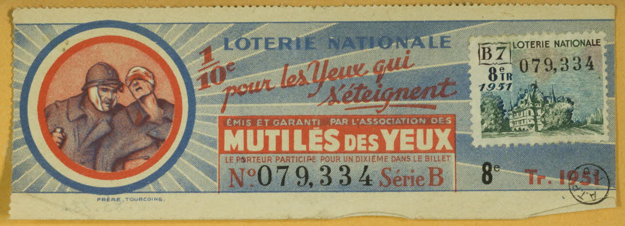 estampe LOTERIE NATIONALE  pour les Yeux qui  s'éteignent 1970.83.784 Photo