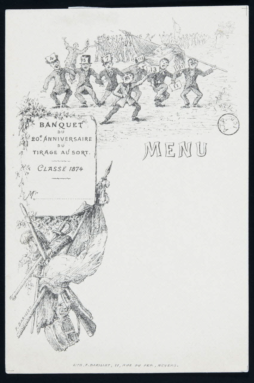 F Barillet estampe MENU Bourgogne, France 1874 1970.83.8 Photo