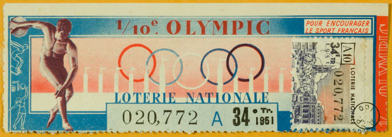estampe OLYMPIC  LOTERIE NATIONALE 1970.83.800 Photo