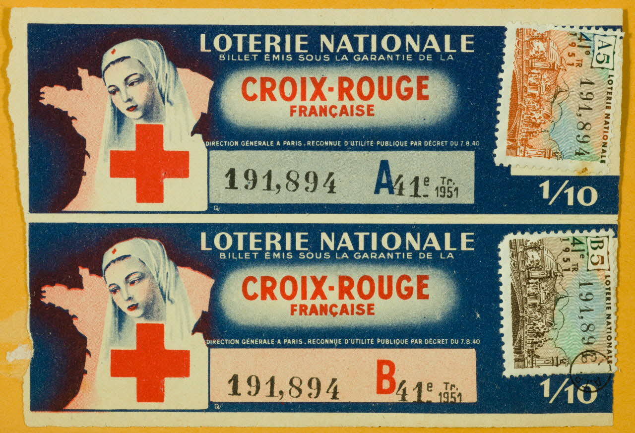 estampe LOTERIE NATIONALE  CROIX ROUGE 1970.83.801 Photo