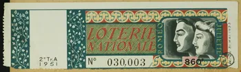 estampe LOTERIE NATIONALE  LOI DU 31 MAI 1933 1970.83.811 Photo