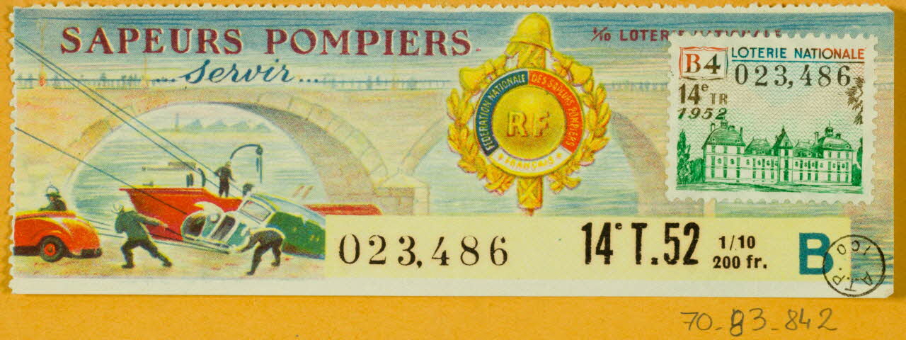 estampe SAPEURS POMPIERS 1970.83.842 Photo