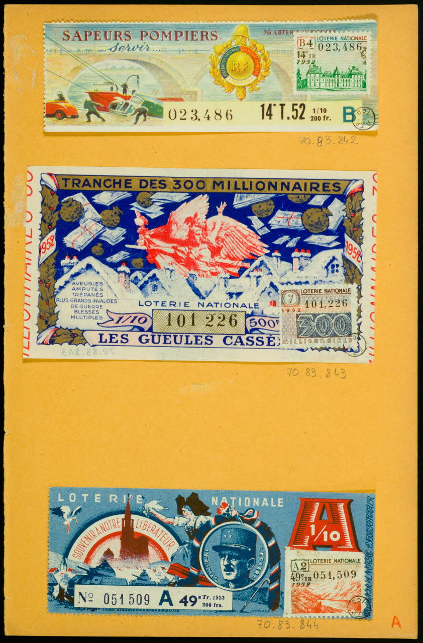 estampe TRANCHE DES 300 MILLIONAIRES 1970.83.843 Photo