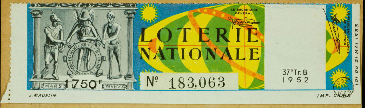 estampe LOTERIE  NATIONALE 1970.83.850 Photo