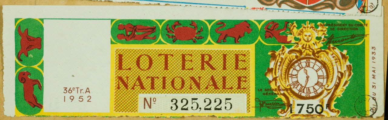 estampe LOTERIE  NATIONALE 1970.83.854 Photo
