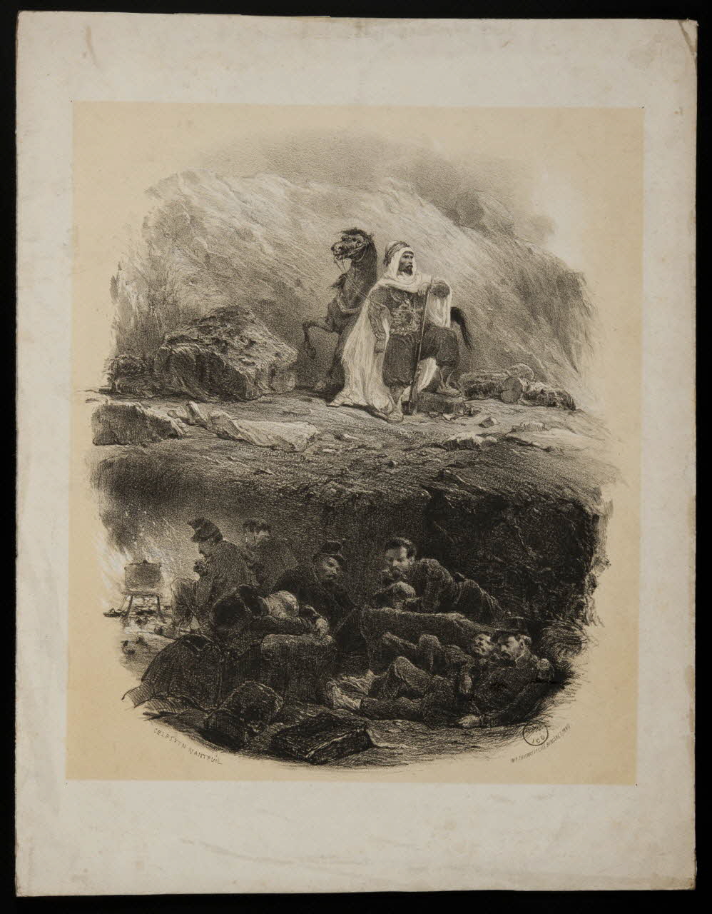 estampe Scène militaire 1970.83.86 Photo